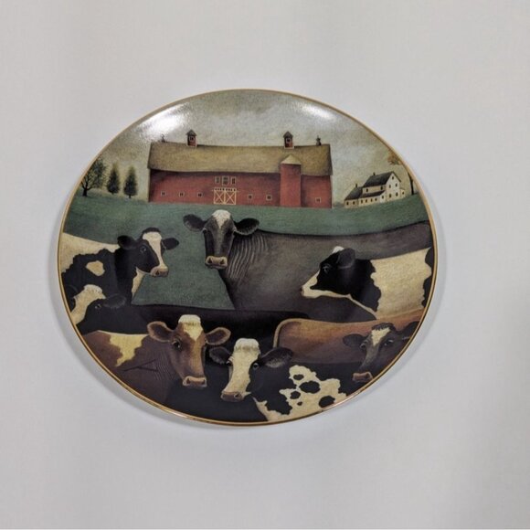 The American Folk Art Collection "The Gathering" Limited Edition Decorative Plat - Picture 1 of 9